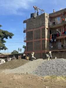 Construction project showcasing quality workmanship and building progress by Briztop Construction Kenya